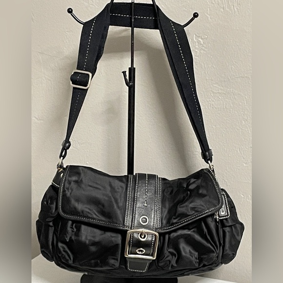 Coach Handbags - Coach Nylon & Leather Crossbody E05J-1897